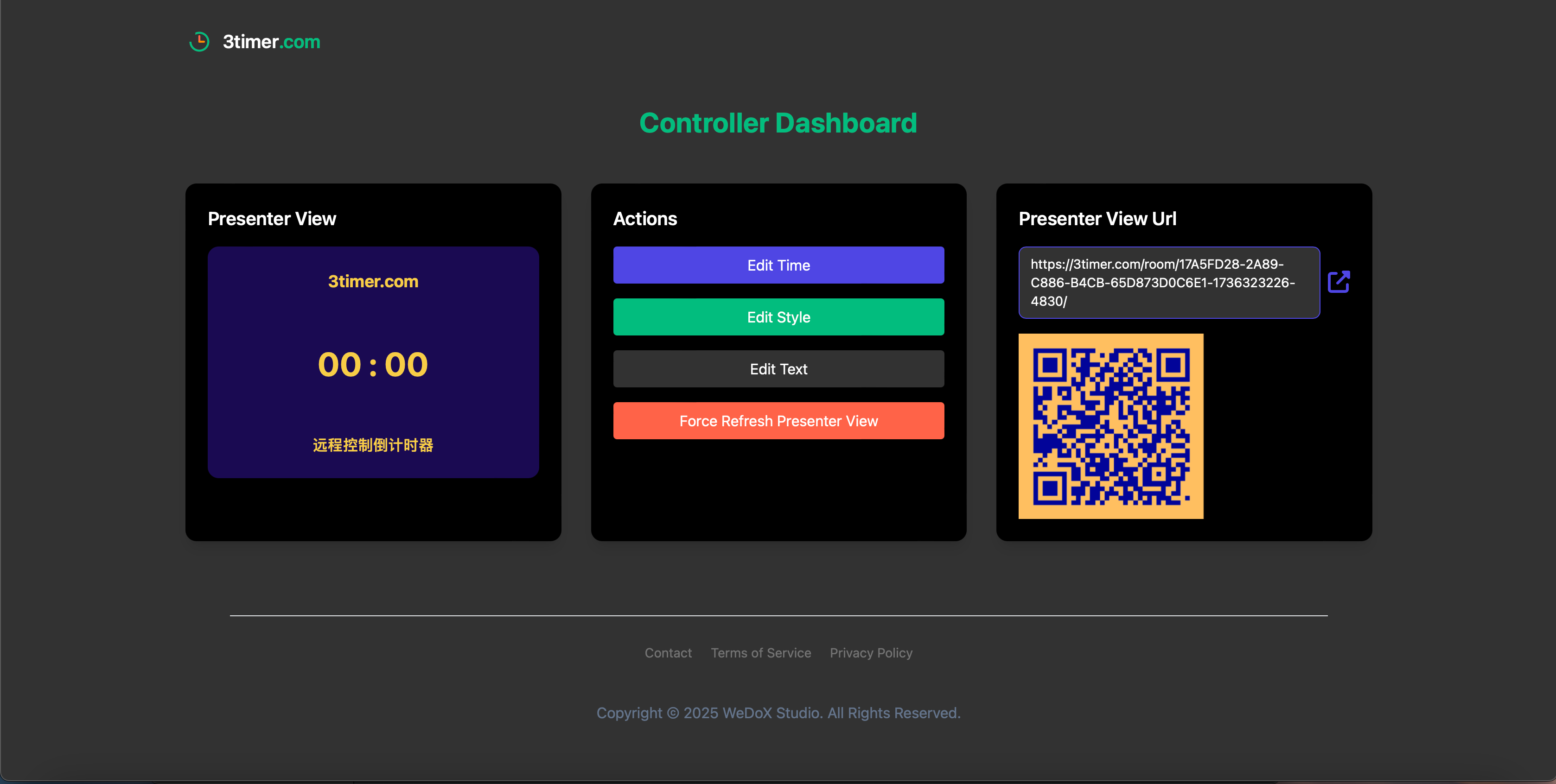 Timer Controller Dashboard